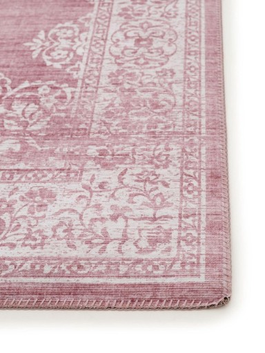 LAURY 7 Ковер с коротким ворсом, пудрово-розовый, стиль эклектика, бенута 80x150