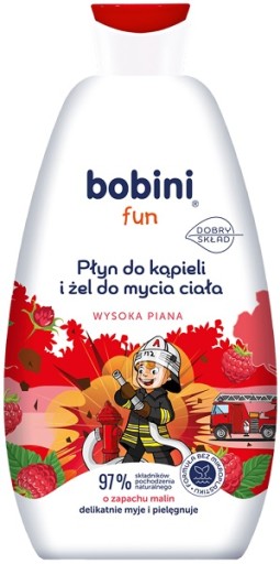 Bobini Fun Жидкость и гель для мытья тела 500мл Малина