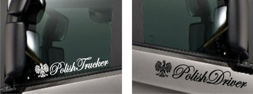 Наклейка на грузовик POLISH TRUCKER DRIVER Eagle Польша *ЦВЕТА *УЗОРЫ *44см