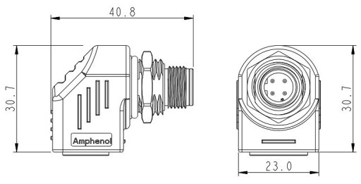 УГЛОВОЙ ПЕРЕХОД M12D-W/RJ45-G