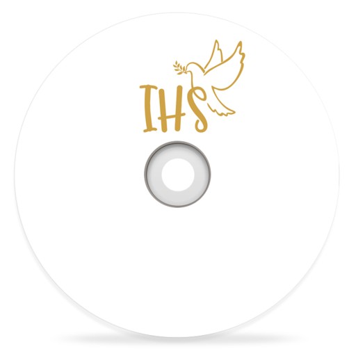 DVD с изображением причастия IHS и голубем для СВЯТОГО ПРИЧАСТИЯ