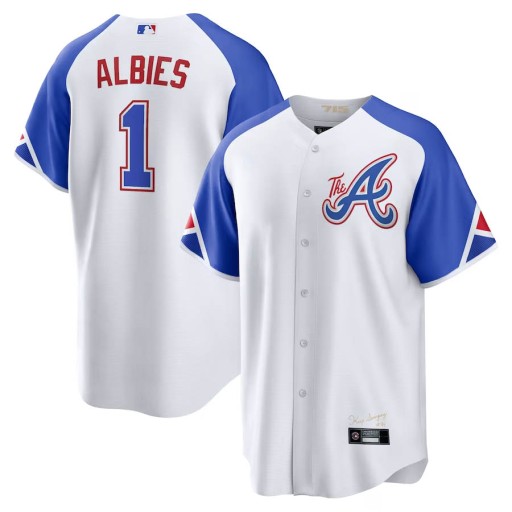 Бейсбольная майка Ozzie Albies Atlanta Braves, S