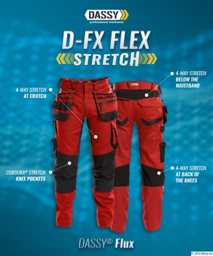Мужские рабочие брюки Dassy Flux Черный 56