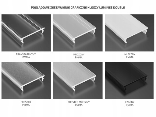 CZARNY KLOSZ DOUBLE LED 2M DUAL SILEDA DILEDA SUBLI ZATI GEMI
