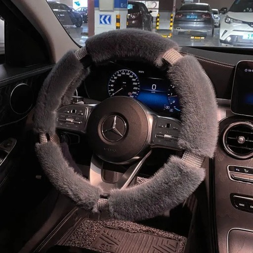 Чехол на руль Зимний плюшевый чехол на руль автомобиля