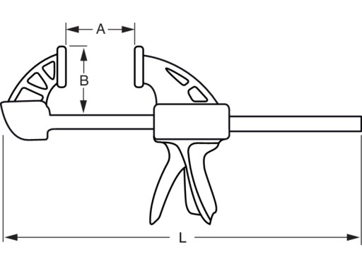 BAHCO ЗАЖИМ ДЛЯ КАРПЕНТА РУЧКА ЗАЖИМ AUT QC-115A-2P