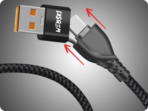 MOCNA SZYBKA ŁADOWARKA SAMOCHODOWA DO TELEFONU 2X USB 2X USB C + KABEL 6W1