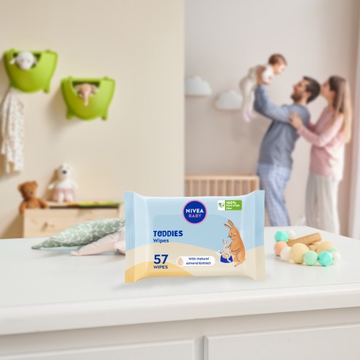 Nivea Baby Toddies Wet Wipes для детей - нежные 57 шт.