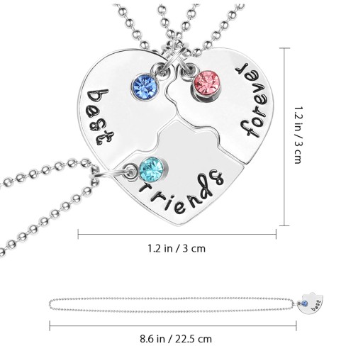 Ожерелье дружбы в форме сердца BBF Jewelry