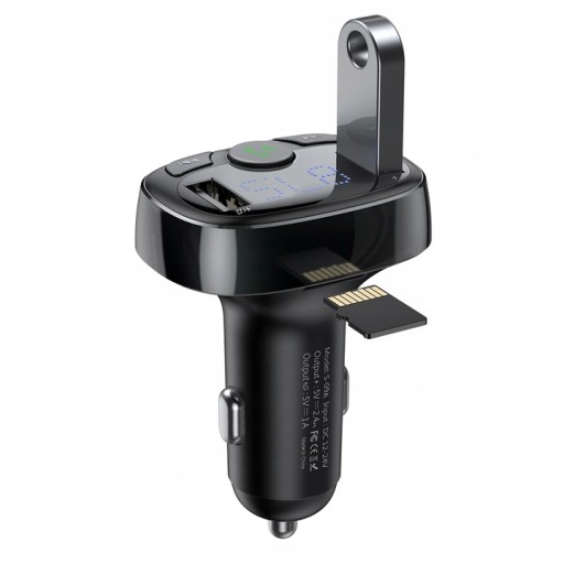 Bluetooth-передатчик Baseus FM, зарядное устройство для MP3, 2 порта USB