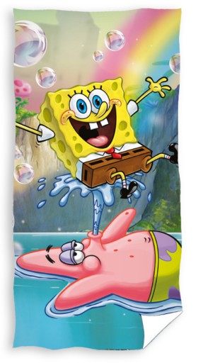 DUŻY RĘCZNIK KĄPIELOWY 70x140 NA BASEN NA PLAŻE DO KAPIELI SPONGEBOB