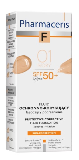 PHARMACERIS F КОРРЕКТИРУЮЩИЙ ФЛЮИД SPF 50+ 01 Слоновая кость