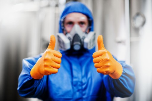 Перчатки MERCATOR GOGRIP NITRILE оранжевые ОРАНЖЕВЫЕ 50 шт. размер L.