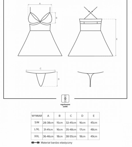 Трусики OBSESSIVE 838-BAB-3 BABYDOLL RED S/M