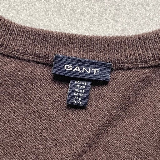 GANT Свитер-жилет Коричневый Шерстяной XS