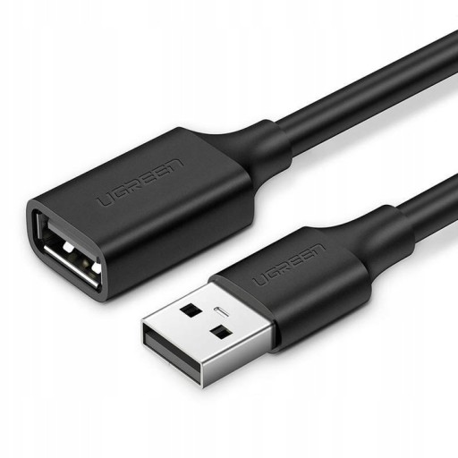 Удлинительный кабель USB 2.0 1 м Ugreen черный