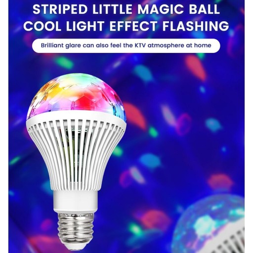 Светодиодная лампа Mini Party Disco, вращающаяся на 360°, диско-светильник E27 3 Вт