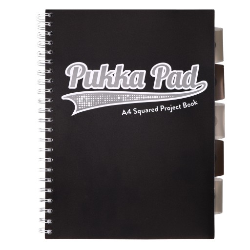 Книга проектов Pukka Pad А4 серо-черная, 100 листов