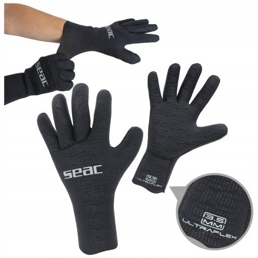 Неопреновые перчатки для дайвинга SEAC Ultraflex 3,5 мм L