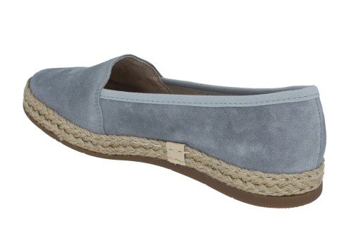 Ryłko espadryle 1MMS7 skórzane klasyczne na płaskiej podeszwie blue r. 40