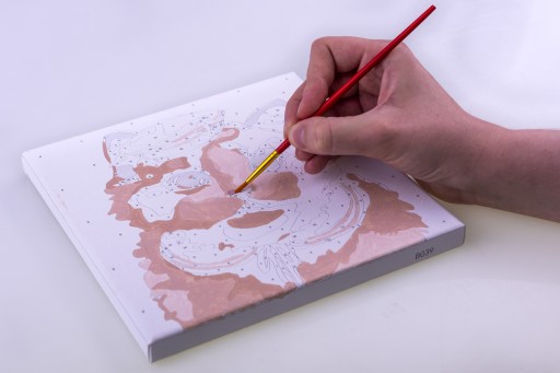 Obraz MALOWANIE PO NUMERACH Dla Dzieci Dziecięcy 20x20 cm Miś Niedźwiadek