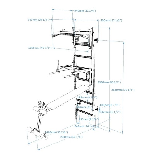 Гимнастическая лестница BenchK 233W