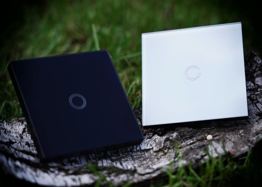 Сенсорный переключатель с одним белым стеклом WIFI + RF SMART Ewelink