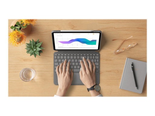 LOGITECH Combo Touch для iPad Pro 12,9 дюйма 5-го поколения — СЕРЫЙ — INTNL США