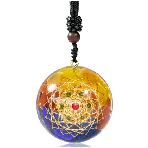 NASZYJNIK ORGONIT AMULET LAZURYT CEREGAT AGAT PREZENT NA URODZINY HARMONIA