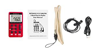 Карманное радио Retekess V112, маленькое портативное радио AM FM с наушниками