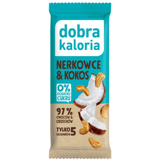 Калорийные батончики Dobra без сахара, 7 вкусов, финики, 14х35г