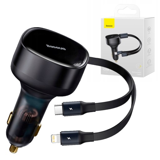 АВТОМОБИЛЬНОЕ ЗАРЯДНОЕ УСТРОЙСТВО USB C ДЛЯ APPLE LIGHTNING BASEUS