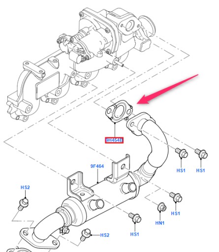 ПРОКЛАДКА КЛАПАНА EGR FORD 1.8 TDCI
