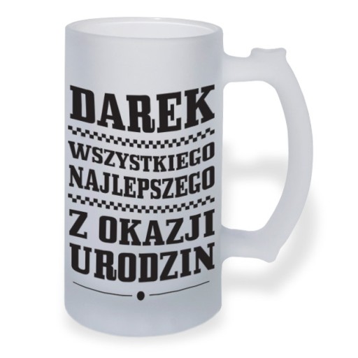 kufel z grubego szkła z dowolnym nadrukiem