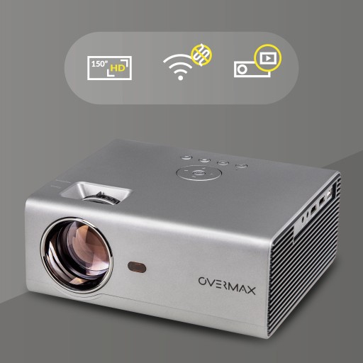 Проектор Проектор Full HD 2200 лм 1920x1080 Overmax + пульт дистанционного управления + кабель HDMI