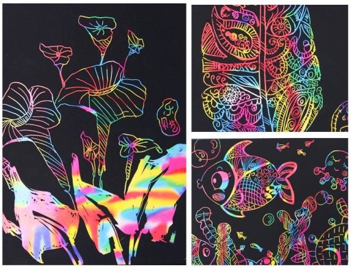 Волшебный скретч-блокнот HOLOGRAPHIC SCRATCH WORK