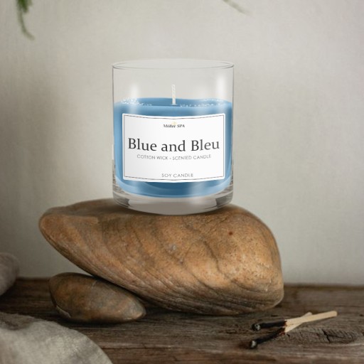 Möller SPA - BLUE and BLEU НАТУРАЛЬНАЯ СОЕВАЯ СВЕЧА АРОМАТ ДУХОВ