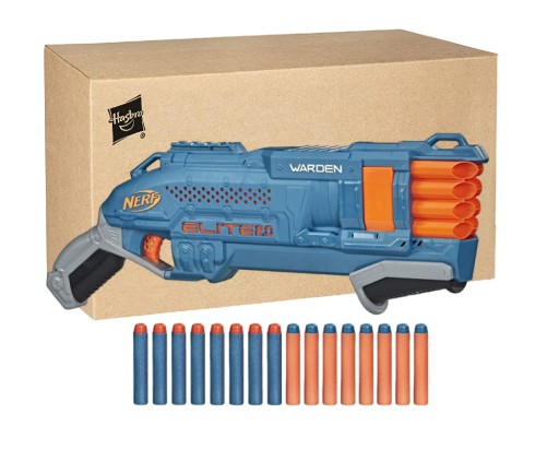 NERF ELITE 2.0 ZESTAW PISTOLET WARDEN DB-8 + CELE + 50 STRZAŁEK + OPASKA