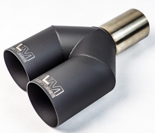 WLM Черный Y-PIPE двойной выхлопной патрубок 2x80 мм