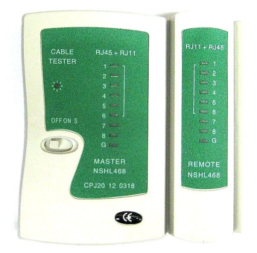 ZACISKARKA + TESTER SIECI + WTYKI RJ45 + OSŁONKI