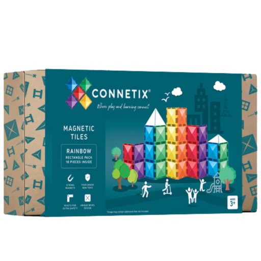 Набор магнитных блоков Rainbow Rectangle 18 шт. Коннетикс