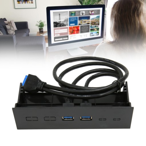 5,25-дюймовая передняя панель, 2 порта USB, оптический привод, USB 3.0–19 на передней панели