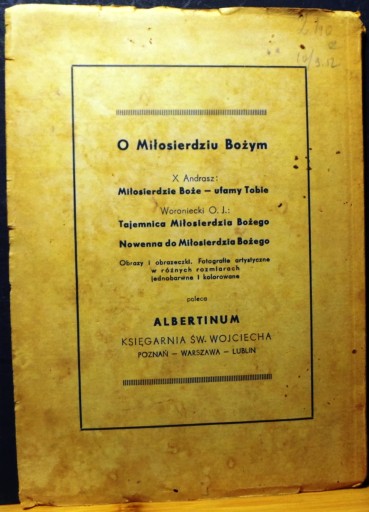 К празднику Всемилостивого Спаса о. Доктор М. СОПОЧКО [Познань, 1947 г.]