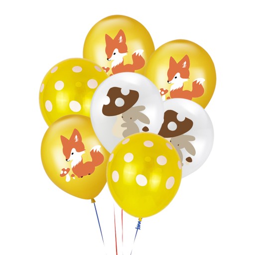 BALONY W ŻYWYCH KOLORACH Z DRUKEM lateksowym KIDS PARTY