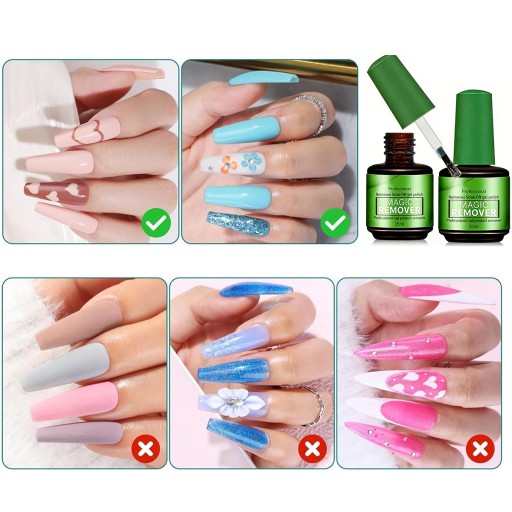 Magic Gel Nail Polish Remover. Средство для снятия гелевого лака, 2 шт., прозрачный, прозрачный