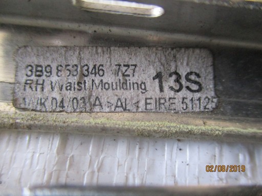 PASSAT B5 COMBI 00-05 накладка на заднее стекло л/п хром