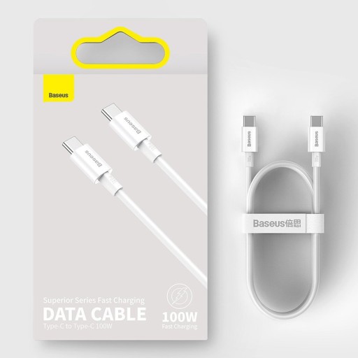 Кабель Baseus USB type C - USB type C, 2 м, белый