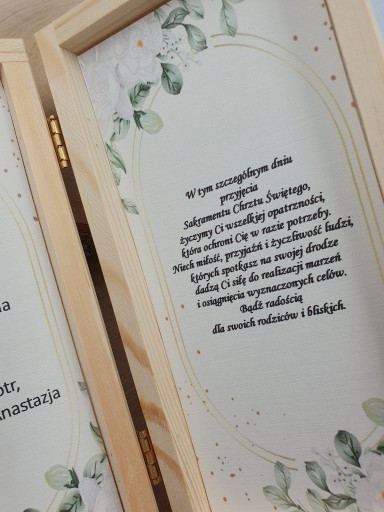 Pamiątka Chrztu Świętego PREZENT na chrzest