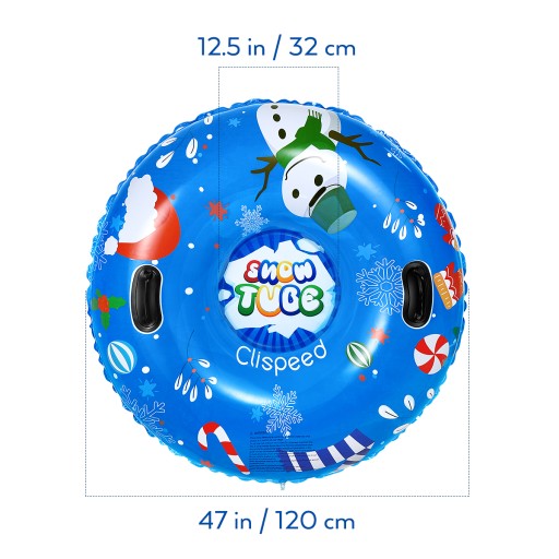 CLISPEED 120CM PVC DMUCHANE SANKI ŚNIEŻNE ZIMOWE Z UCHWYTAMI DO S