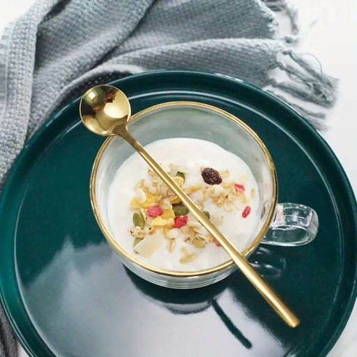 Ложки для латте золотые, длинные, круглые, ИЗНОШЕННЫЕ, супер качество, 6 шт.